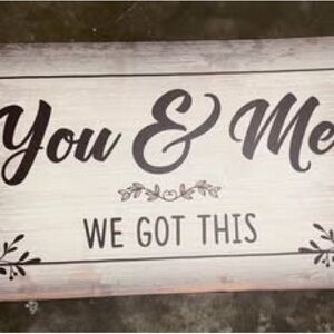 Rustic White and Black Wall Sign